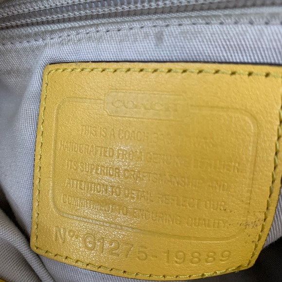 Coach Yellow Shoulder Bag with Tassel - Picture 3 of 8